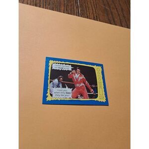 Vintage 1987 WWF Topps Trading Card 72 Honky Tonk Man Jimmy Hart Superstar Speak